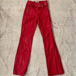 I AM GIA Red Leather Pants